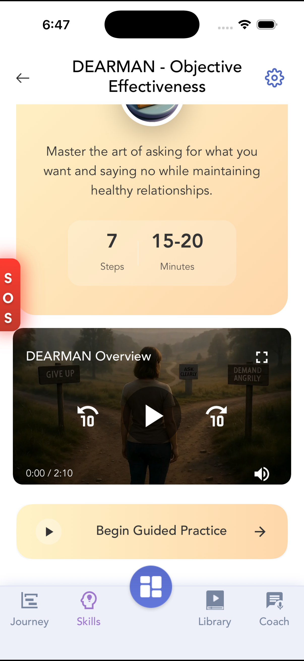 DEAR MAN skill practice