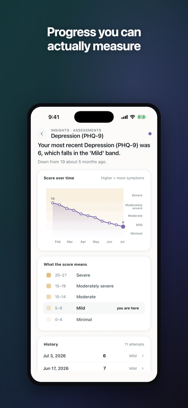 Validated mental health assessments