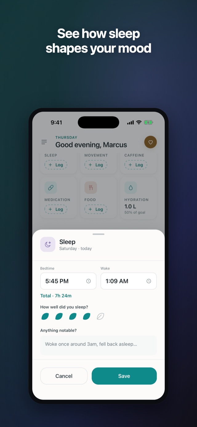 Daily signals: sleep, movement, caffeine, and more