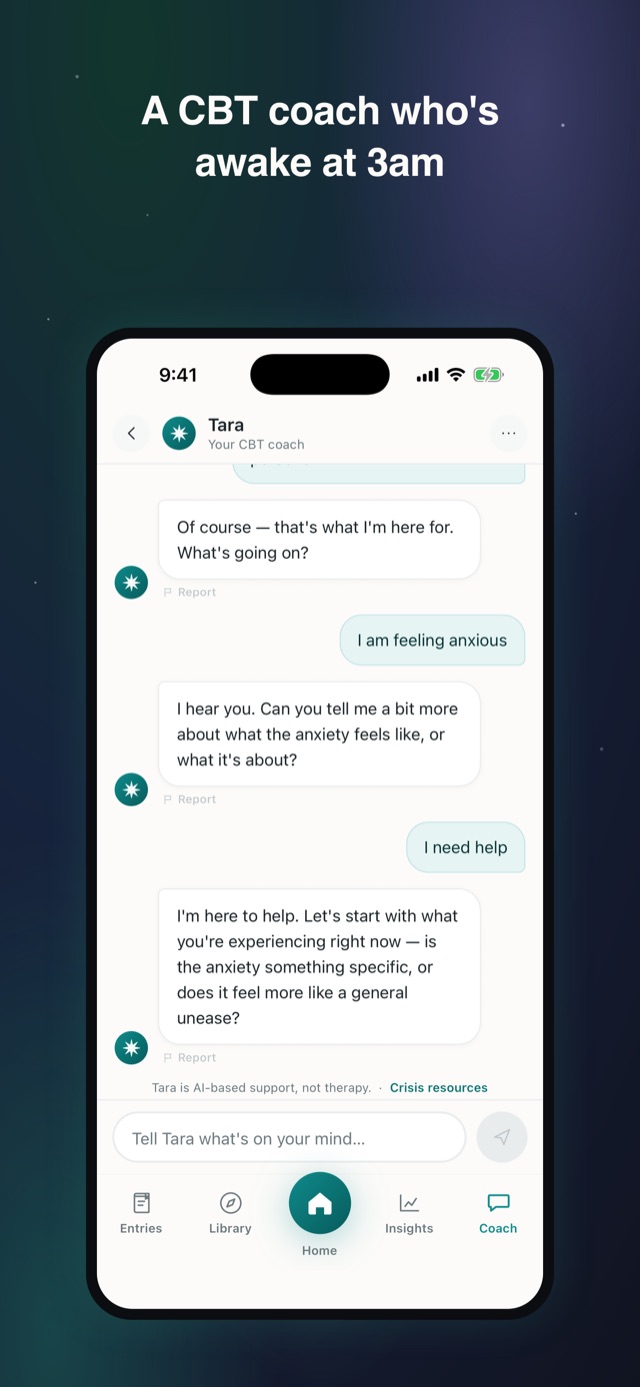 Tara - Your CBT coach, available anytime